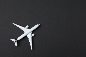 airplane model on black background
