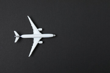 airplane model on black background
