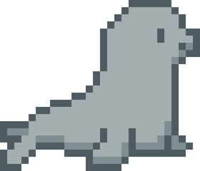 Obraz premium pixel illustration of seal