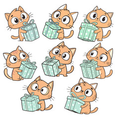 Happy Cats with Gifts