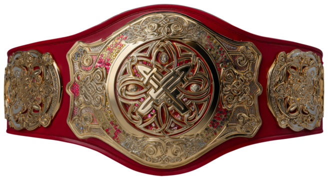 Championship Belt Isolated on Transparent Background