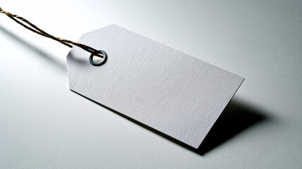 Blank Paper Tag on light background