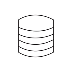 database icon, database icon of thin lines, vector illustration of a cd