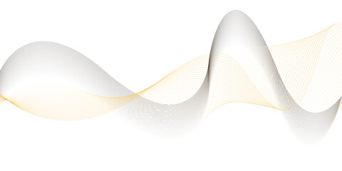 Design elements. Wave of many gray lines. Abstract wavy stripes on white background isolated. Creative line art. Vector illustration EPS 10.
