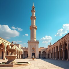 Mosques with domes and minarets in Cairo Egypt and Abu Dhabi featuring beautiful architecture and city skylineMosques with domes and minarets in Cairo Egypt and Abu Dhabi featuring beautiful architect