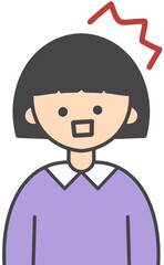 Surprised Cute Character Expression Illustration