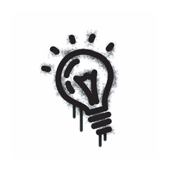 Graffiti light sign spray-painted in black on white. Light symbol isolated on white background. Vector illustration.