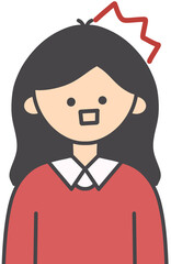 Surprised Cute Character Expression Illustration