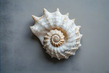Fototapeta premium ia generate. sea shell on a black background. seashell on the beach