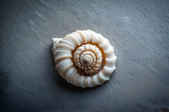 ia generate. sea shell on a black background. seashell on the beach