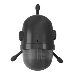 A modern black microphone