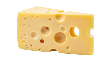 Isolated Piece of Swiss Cheese