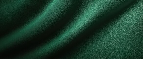 The silky green fabric flowing gracefully in elegant folds.