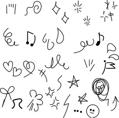 Hand-drawn numbers, arrows, and alphabet are useful tools for a variety of projects