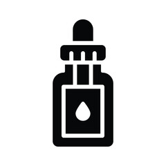 A premium glyph icon of glowing beauty serum