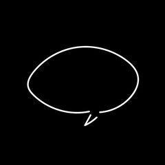 Black and white speech bubble icons with vector chat box symbols for communication