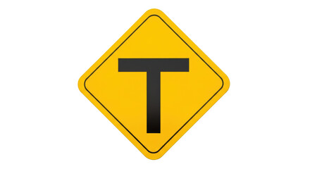 Isolated T-Intersection Road Sign