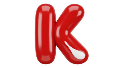 Isolated Letter K Candy