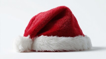 Santa's plush crimson hat, nestled in winter nostalgia, evokes Yuletide tales and the whimsical spirit of Sinterklaas Eve