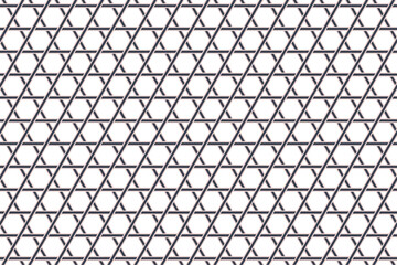 Fototapeta premium Japanese Traditional Kagome Pattern with Indigo and Silver Lines on Transparent Background