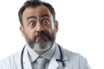 Caring Doctor in White Coat with Stethoscope