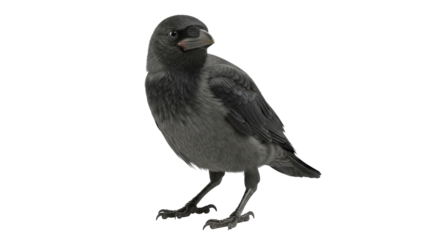 Isolated Eurasian Jackdaw