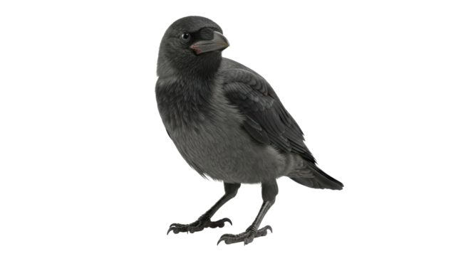 Isolated Eurasian Jackdaw
