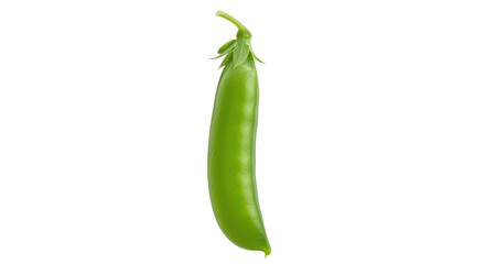 Isolated Fresh Green Pea Pod