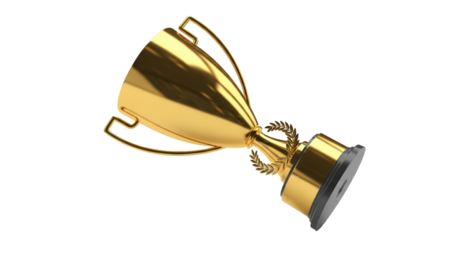 Isolated Golden Trophy