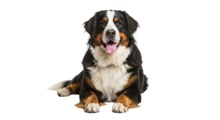 Isolated Bernese Mountain Dog