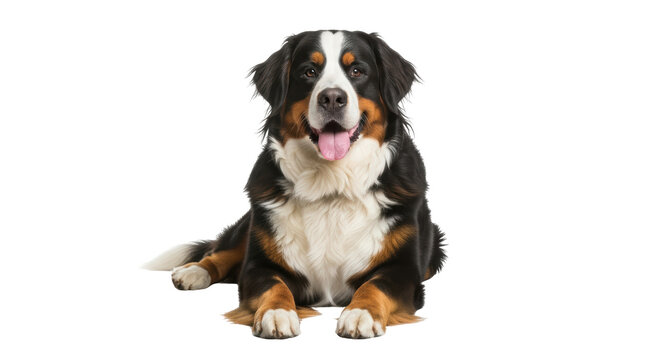 Isolated Bernese Mountain Dog