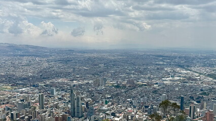 Full Frame View of Bogot&aacute; City and Dramatic Clouds, Colombia