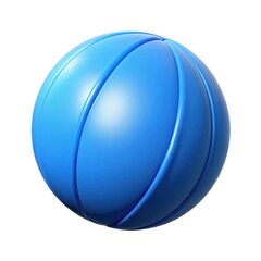  3D Blue Glossy Sphere Icon – Minimal UI Element