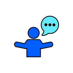 Icon a pronunciation, isolated against a clean background.