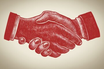 Artistic handshake symbolizing unity and collaboration in business environment showcasing strong partnership values and professional integrity as foundational elements of success