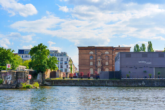 Berlin, Germany - May 30, 2025: Scenic View Of Spindler And Klatt Restaurant By The River In Berlin