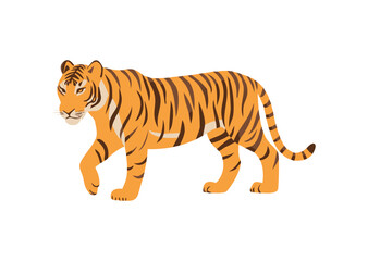 Obraz premium Realistic Tiger Vector, Tiger Icon Illustration