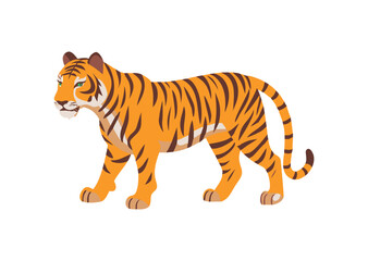 Fototapeta premium Realistic Tiger Vector, Tiger Icon Illustration