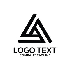 a letter triangle shape creative logo design
