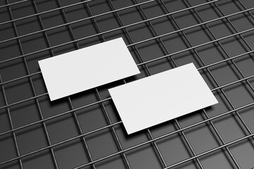 Blank Business Card Mockup with grey background