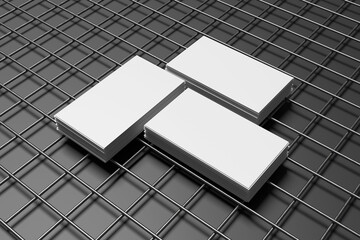 Blank Business Card Mockup with grey background