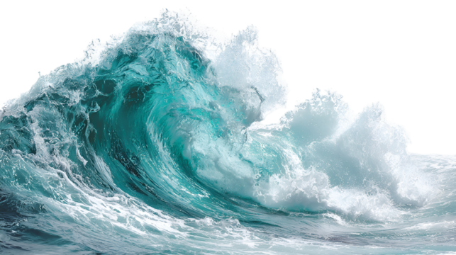 Ocean Wave Crashing Power Nature Teal Water Foam Curl