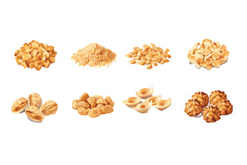 Photorealistic Breakfast Grains Vector Set. Realistic Oats, Granola, and Cornflakes with Gradient Mesh Shading