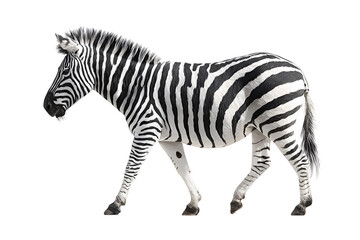 Fototapeta premium Zebra Illustration in Black and White Stripes – Isolated Wildlife Animal Design