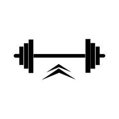Angled bar weightlifting bar silhouette representing power training and gym icon