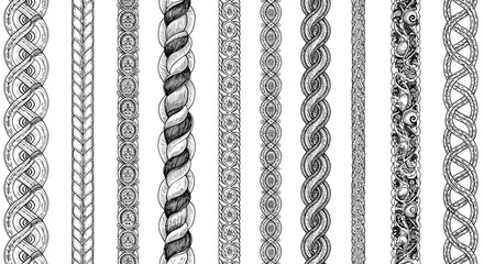 Intricate decorative borders with ornamental patterns for design projects