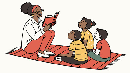 Storytime together with  favorite teacher
