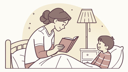 Mom and boy routine Every night