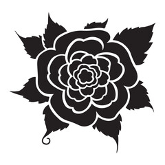 Midnight Mandala Flower Silhouette Design: Nature’s Dark Charm