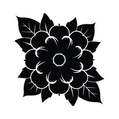 Shadow Blossom Silhouette Design: Bold Beauty in Full Bloom